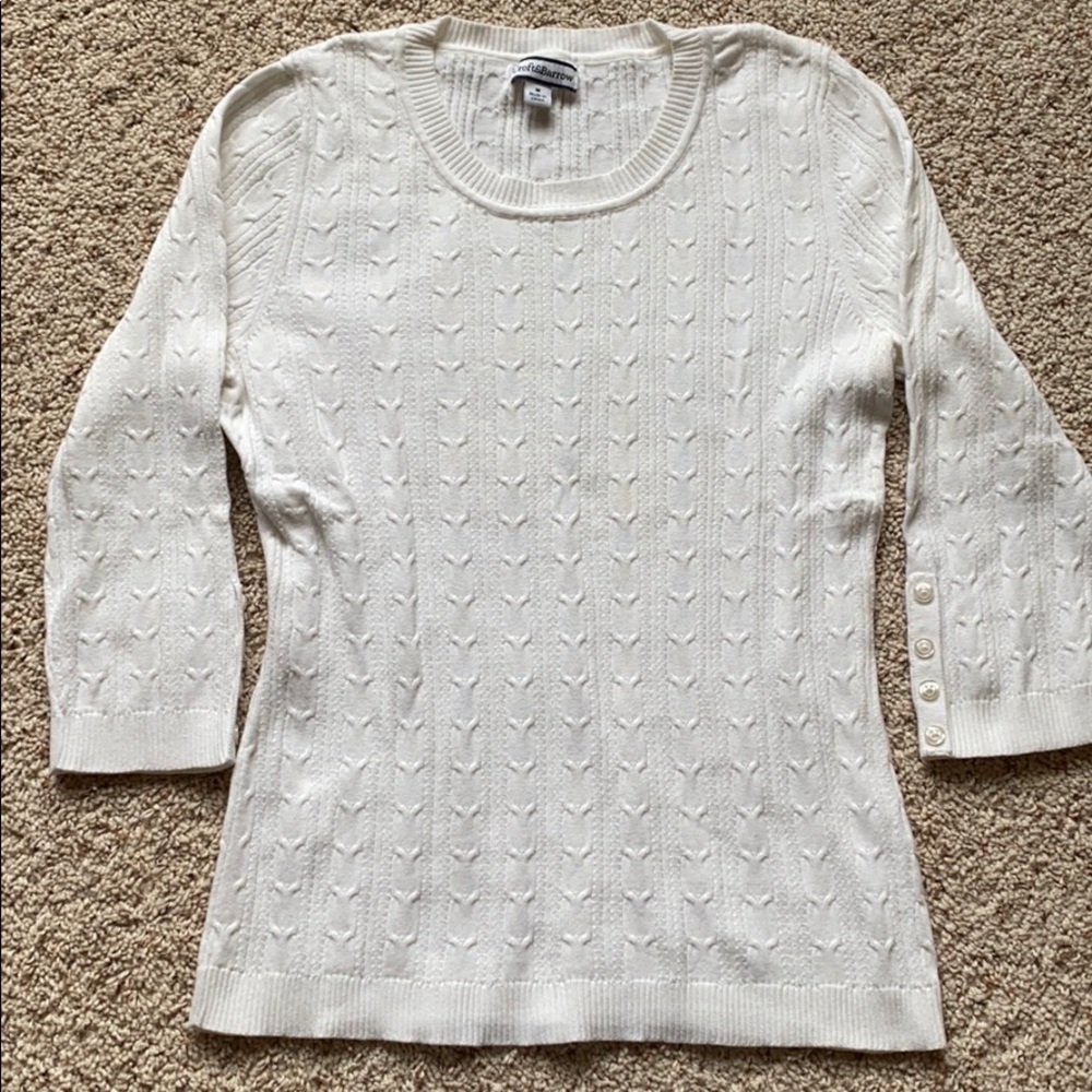 Women’s Croft & Barrow White Sweater Size Medium
